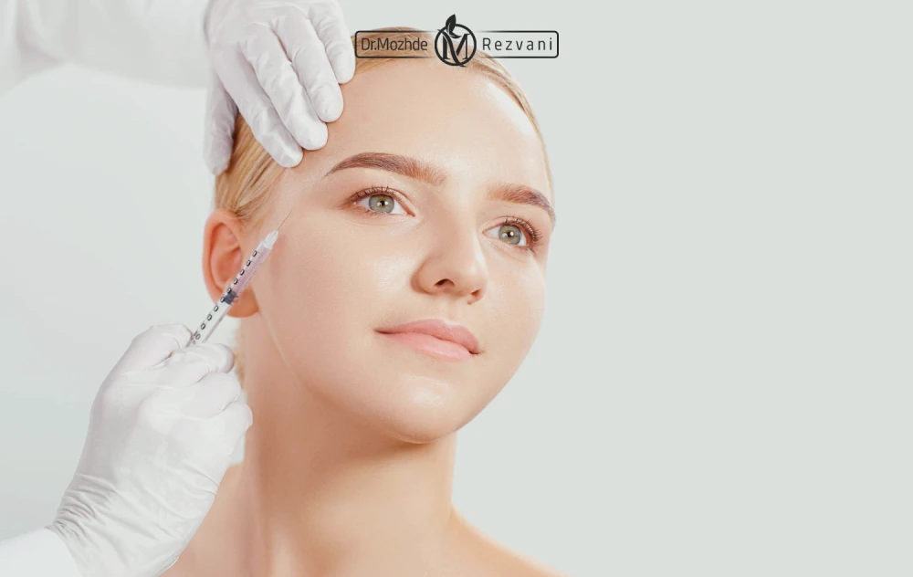 تزریق پروفایلو به صورت یک خانم