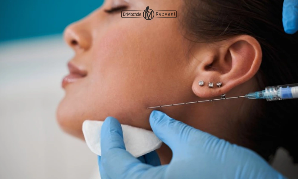 تزریق بوتاکس قبل از عمل بینی توسط یک خانم
