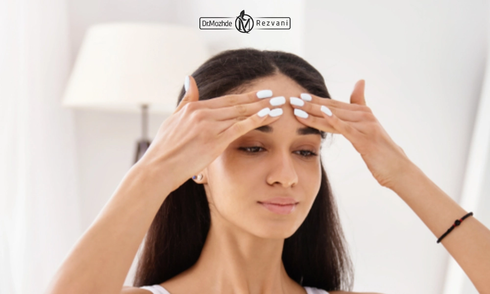 ماساژ پیشانی بعد از تزریق بوتاکس