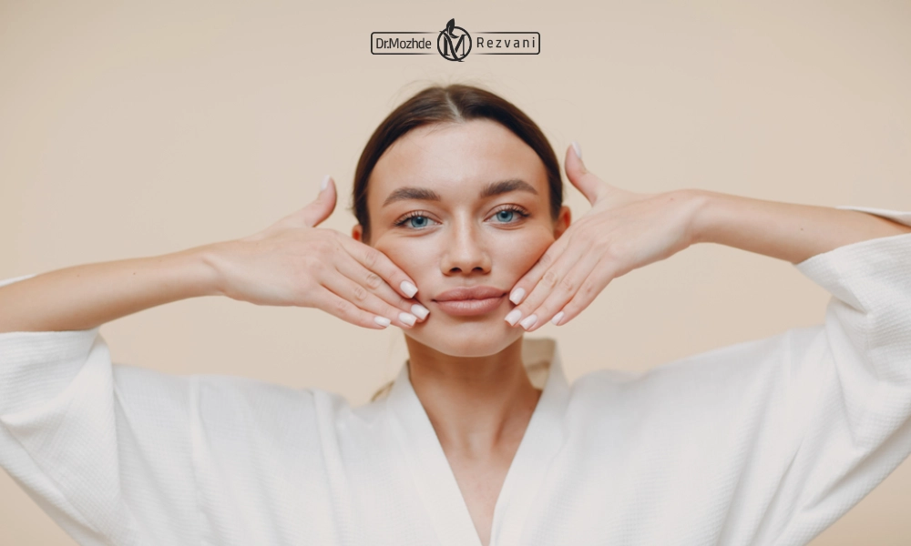 ماساژ گونه بعد از تزریق بوتاکس