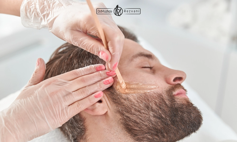 از بین بردن موهای زائد صورت با وکس